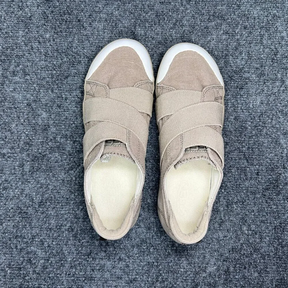 Keen Elsa III Shoes Womens Size 7.5 Tan Canvas Slip On Athletic Outdoor Sneakers - Picture 8 of 11